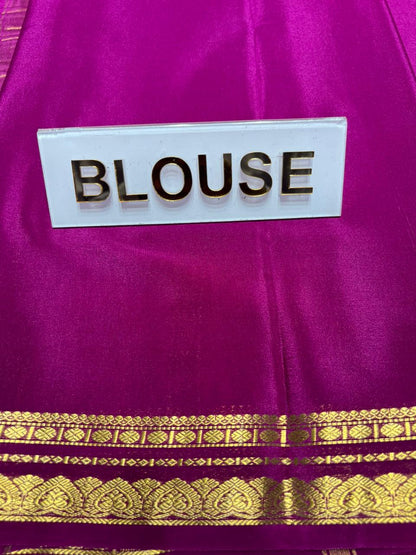 Pure Mysore Silk Saree.