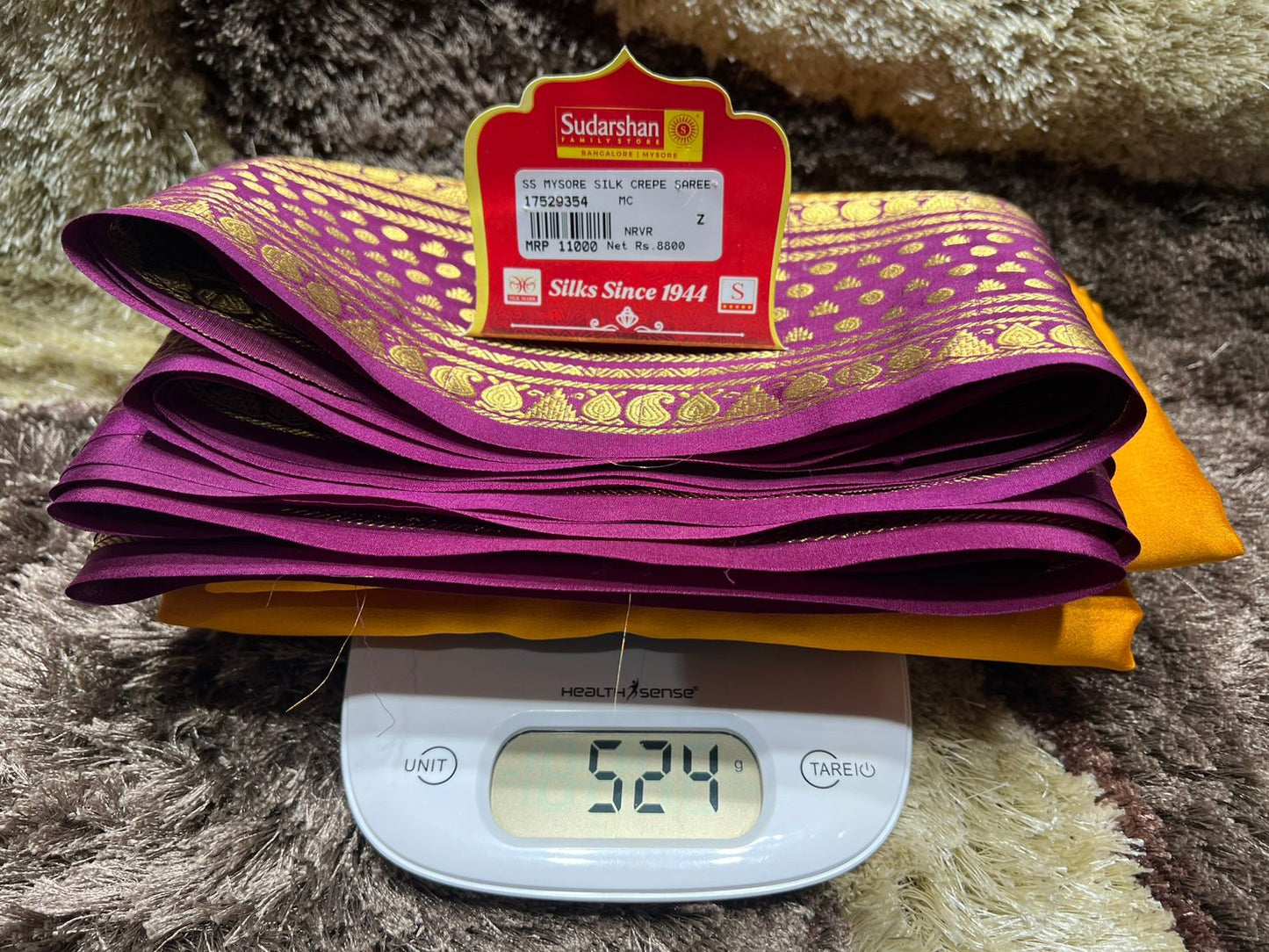 Pure Mysore Silk Saree.