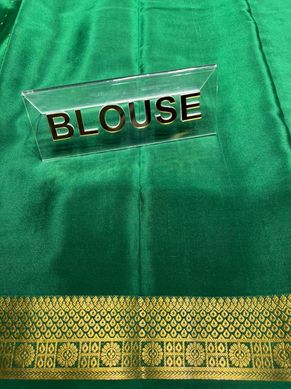 Pure Mysore Silk Saree.