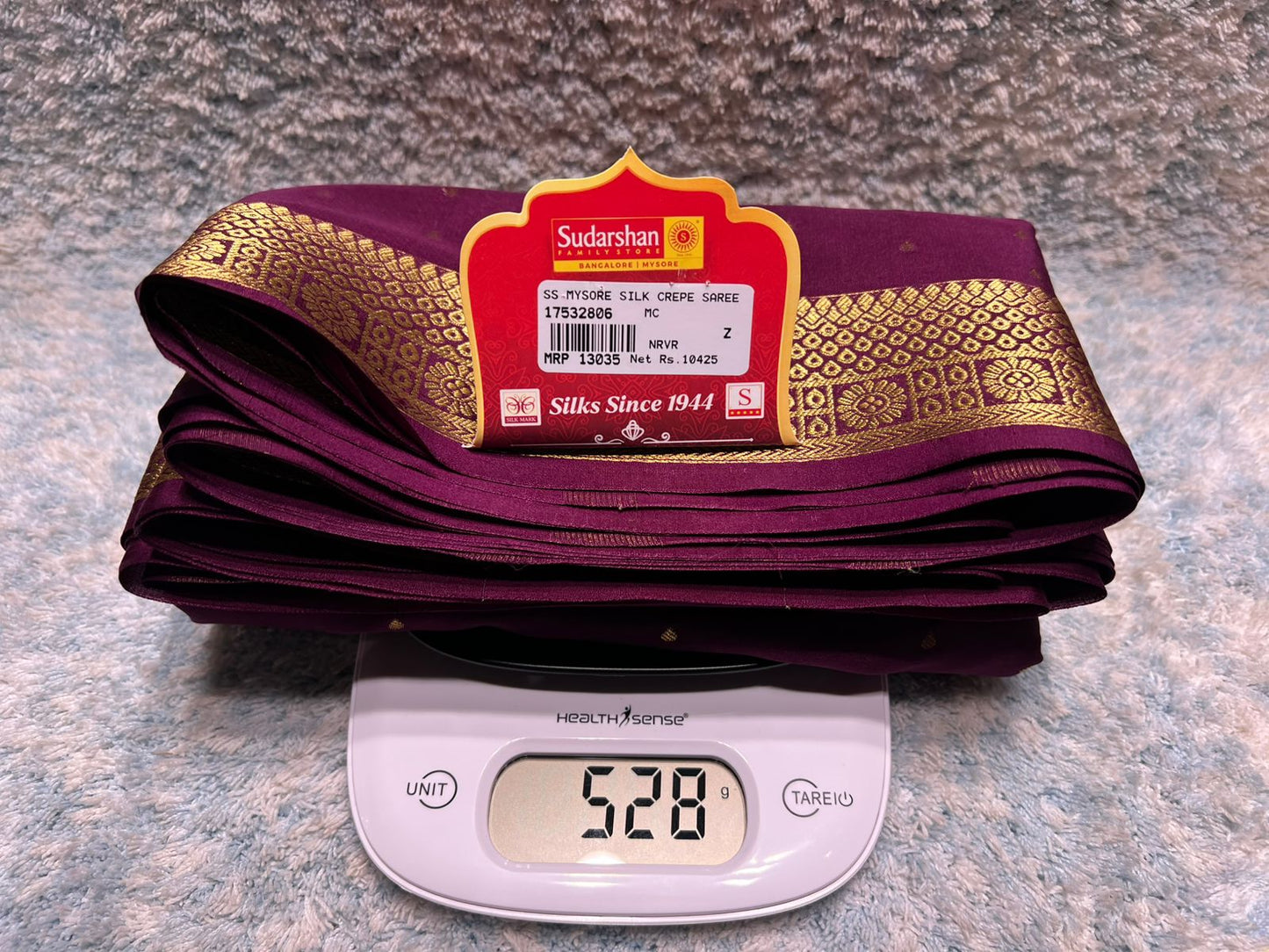 Pure Mysore Silk Saree.