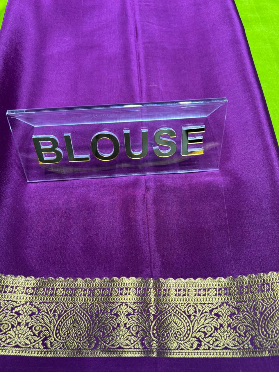 Pure Mysore Silk Saree.