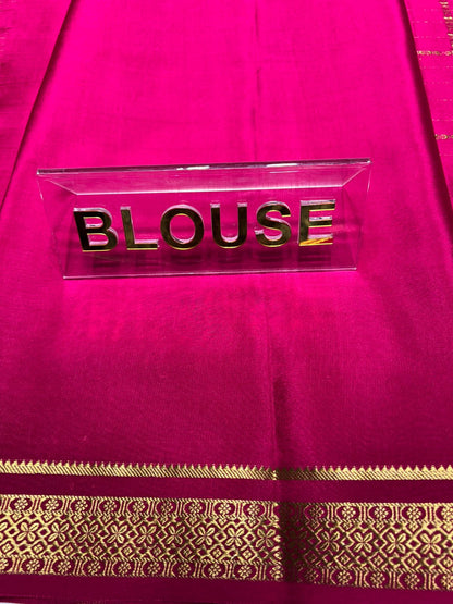 Pure Mysore Silk Saree.