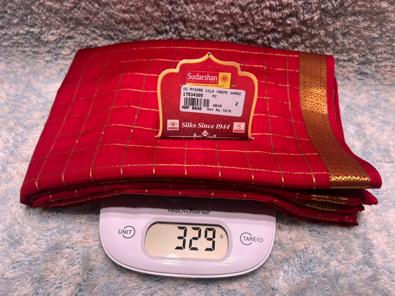 Pure Mysore Silk Saree ( 60 Grams )