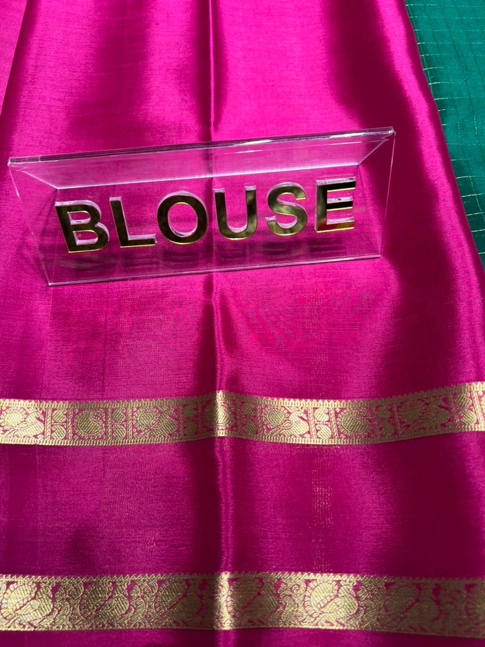 Pure Mysore Silk Saree ( 60 Grams )