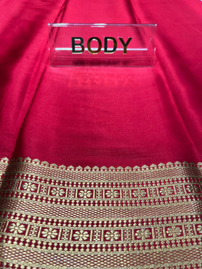 Pure Mysore Silk Saree.( 100 Gsm )