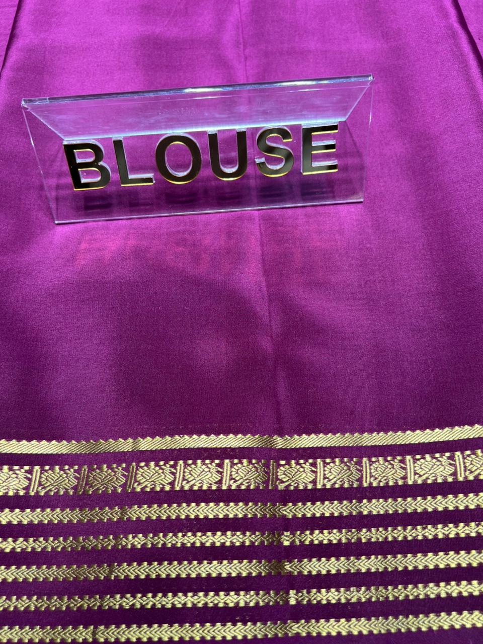 Pure Mysore Silk Saree.