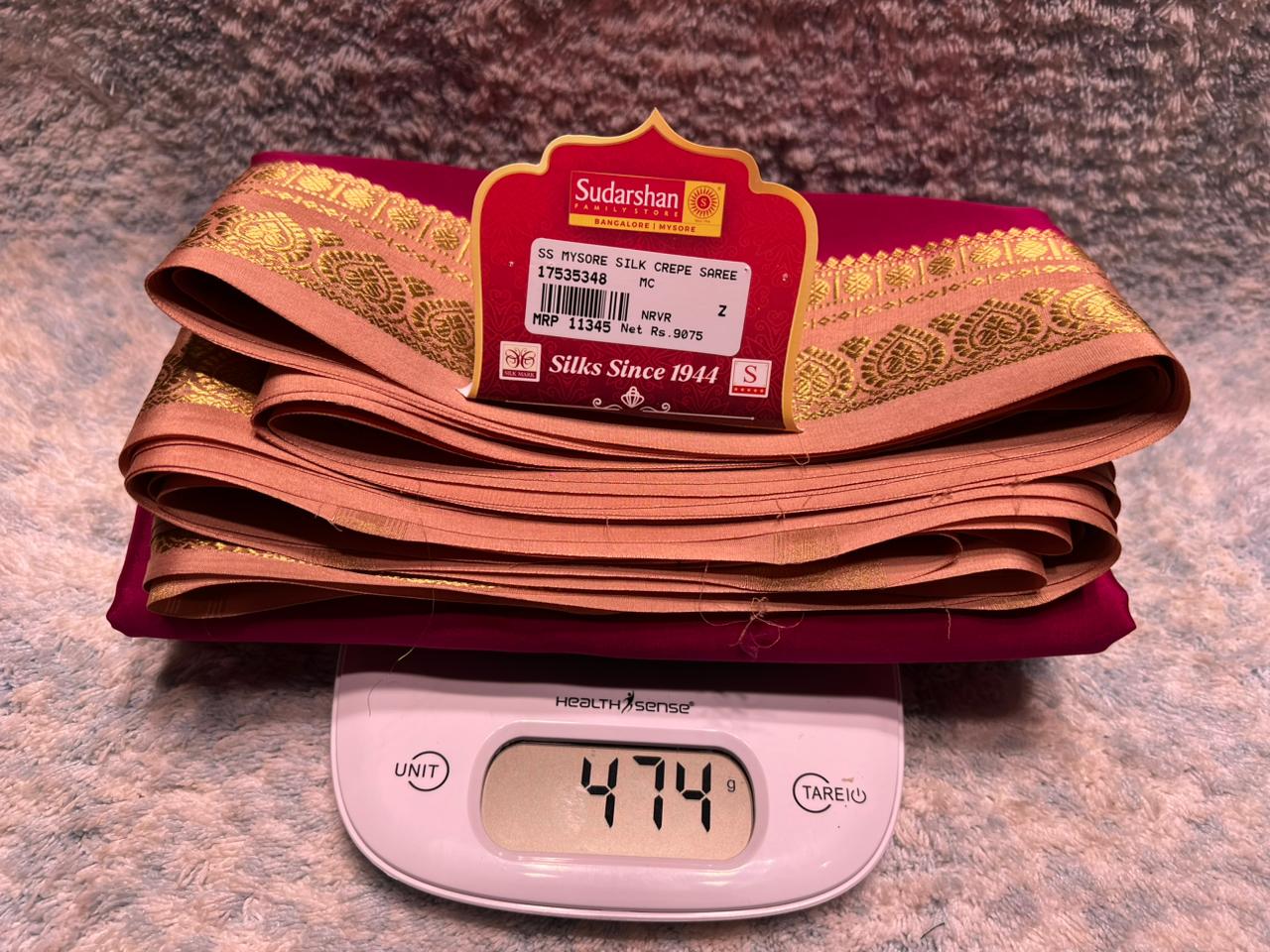 Pure Mysore Silk Saree.