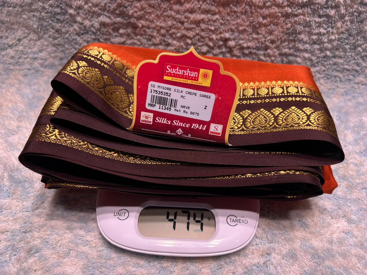 Pure Mysore Silk Saree.