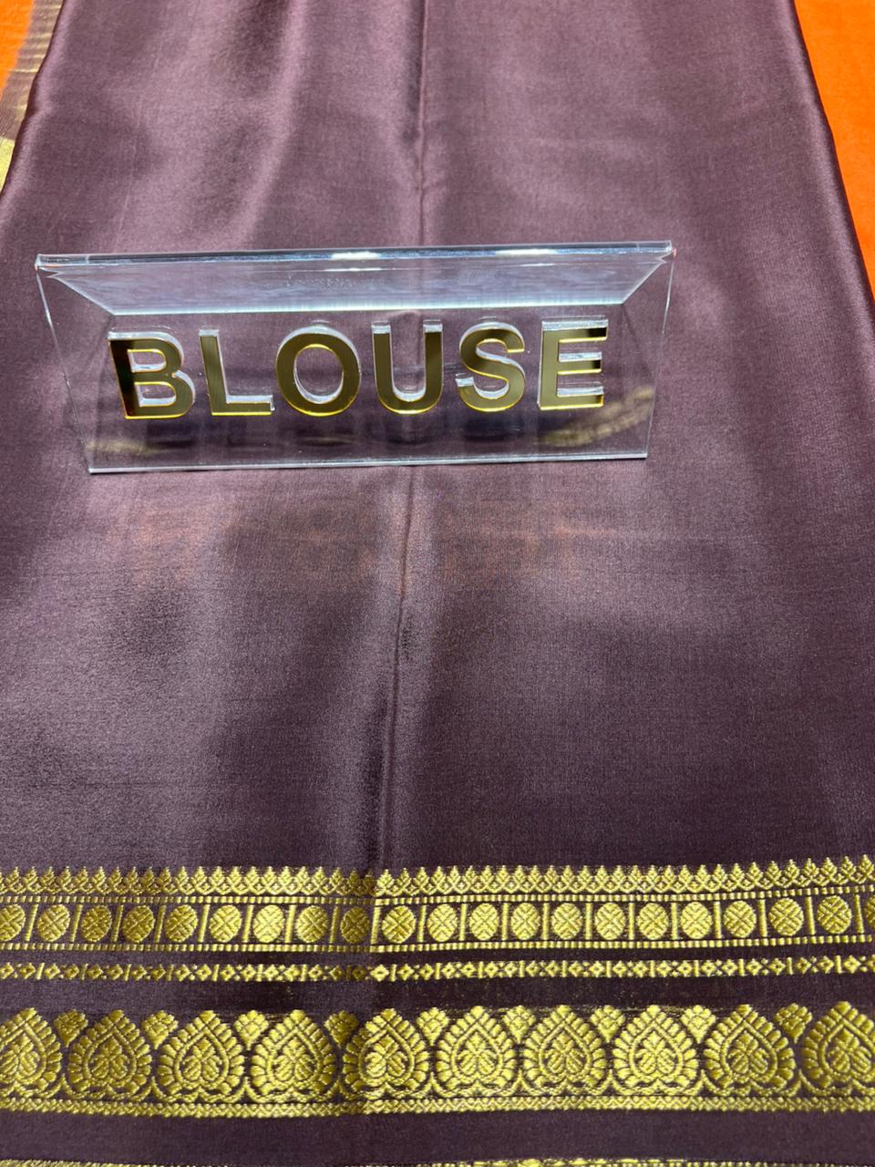 Pure Mysore Silk Saree.