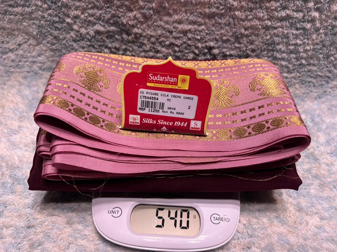 Pure Mysore Silk Saree.