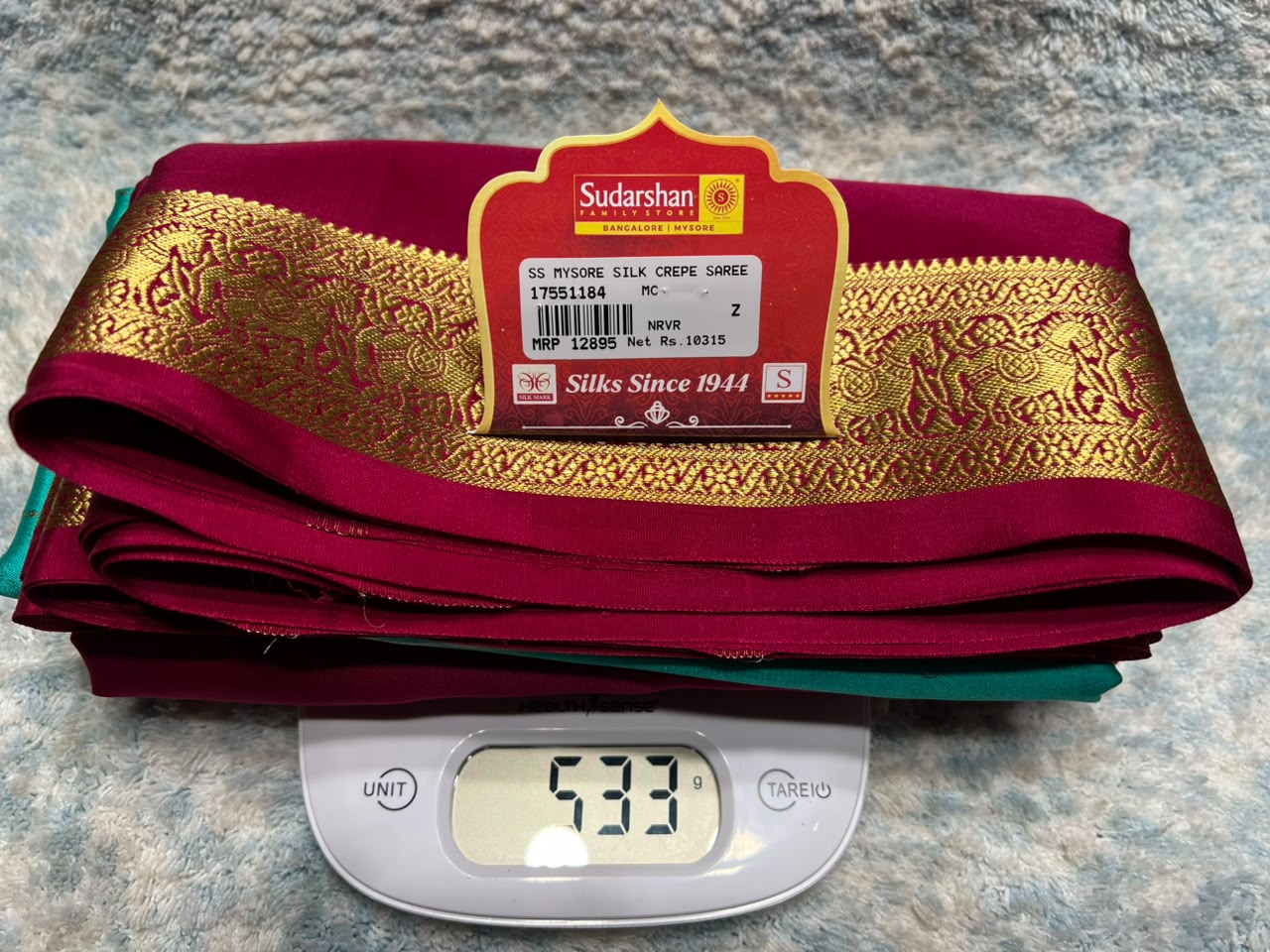 Pure Mysore Silk Saree.