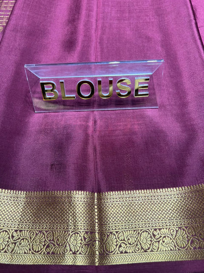 Pure Mysore Silk Saree.