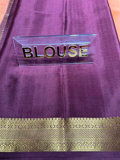 Pure Mysore Silk Saree.
