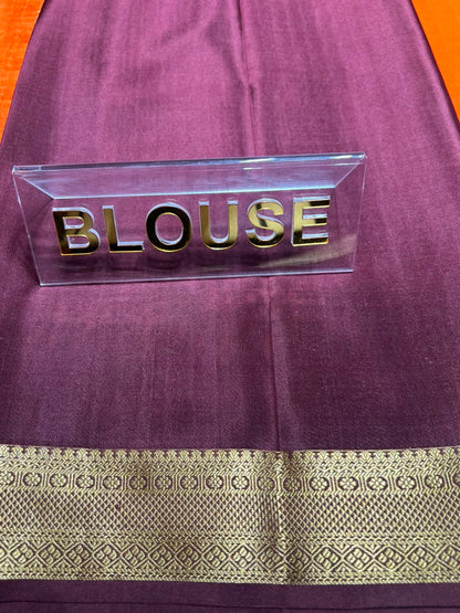 Pure Mysore Silk Saree.