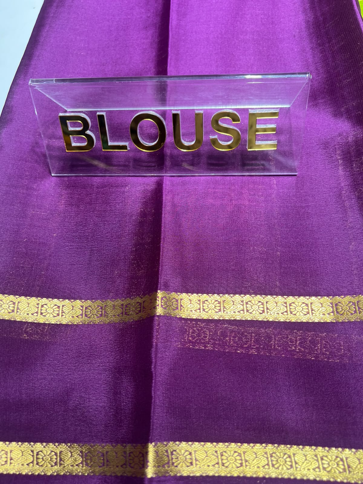 Pure Mysore Silk Saree ( 60 Grams )