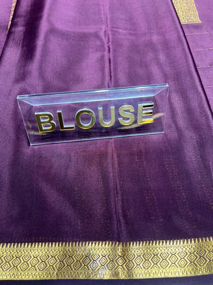 Pure Mysore Silk Saree.