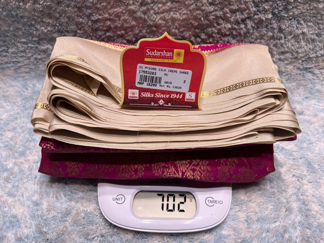Pure Mysore Silk Saree.