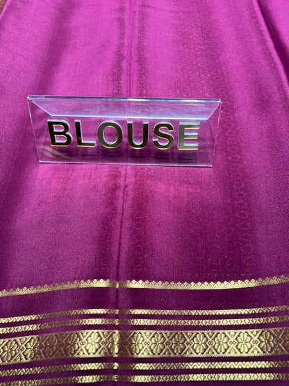 Pure Mysore Silk Saree.