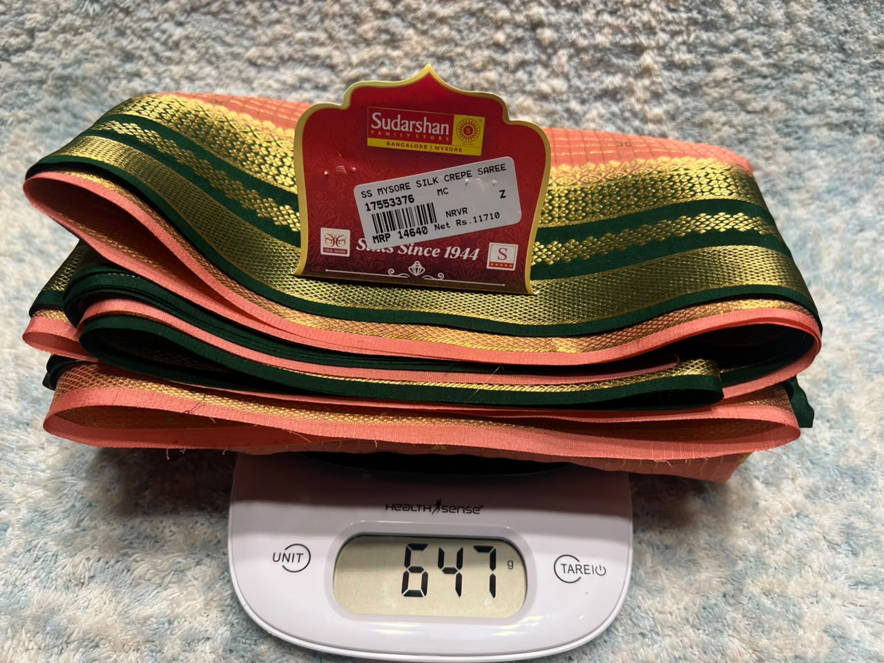 Pure Mysore Silk Saree.