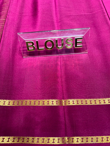 Pure Mysore Silk Saree.