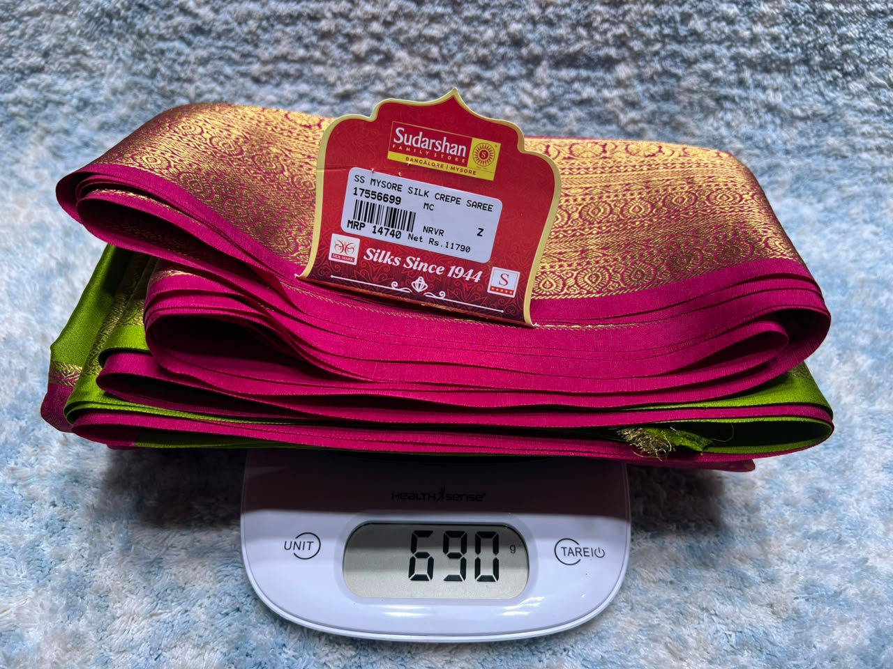Pure Mysore Silk Saree.