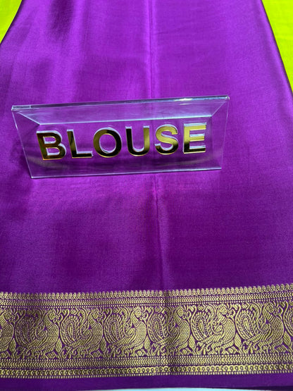 Pure Mysore Silk Saree.