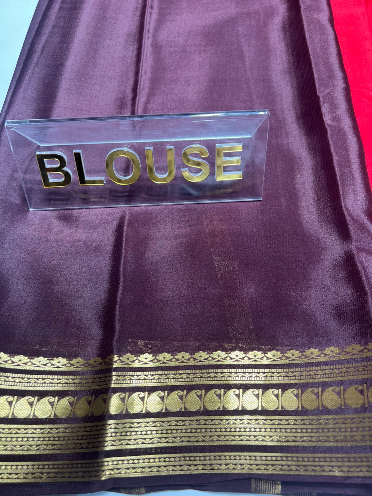 Pure Mysore Silk Saree ( 60 Grams )