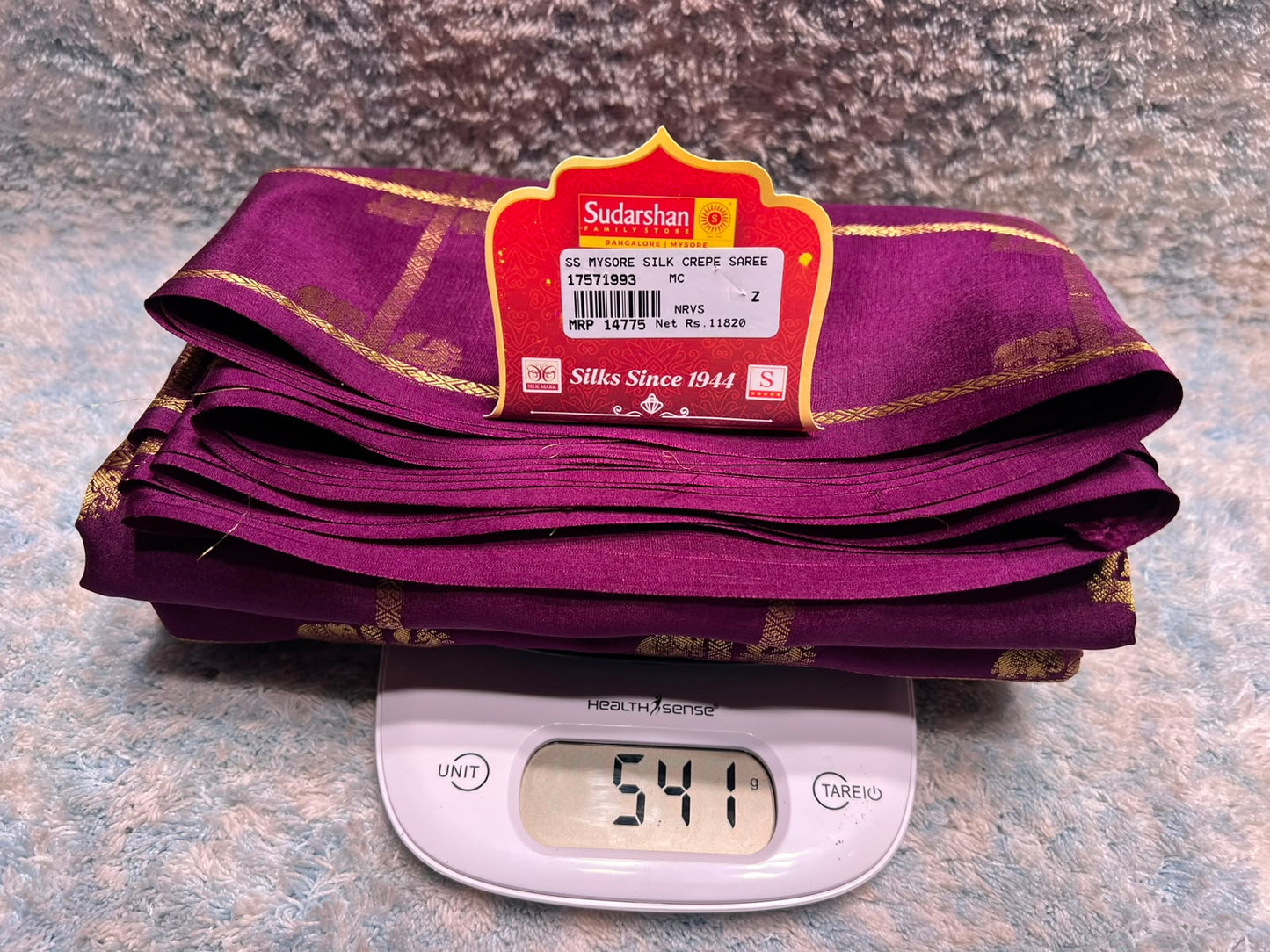 Pure Mysore Silk Saree.