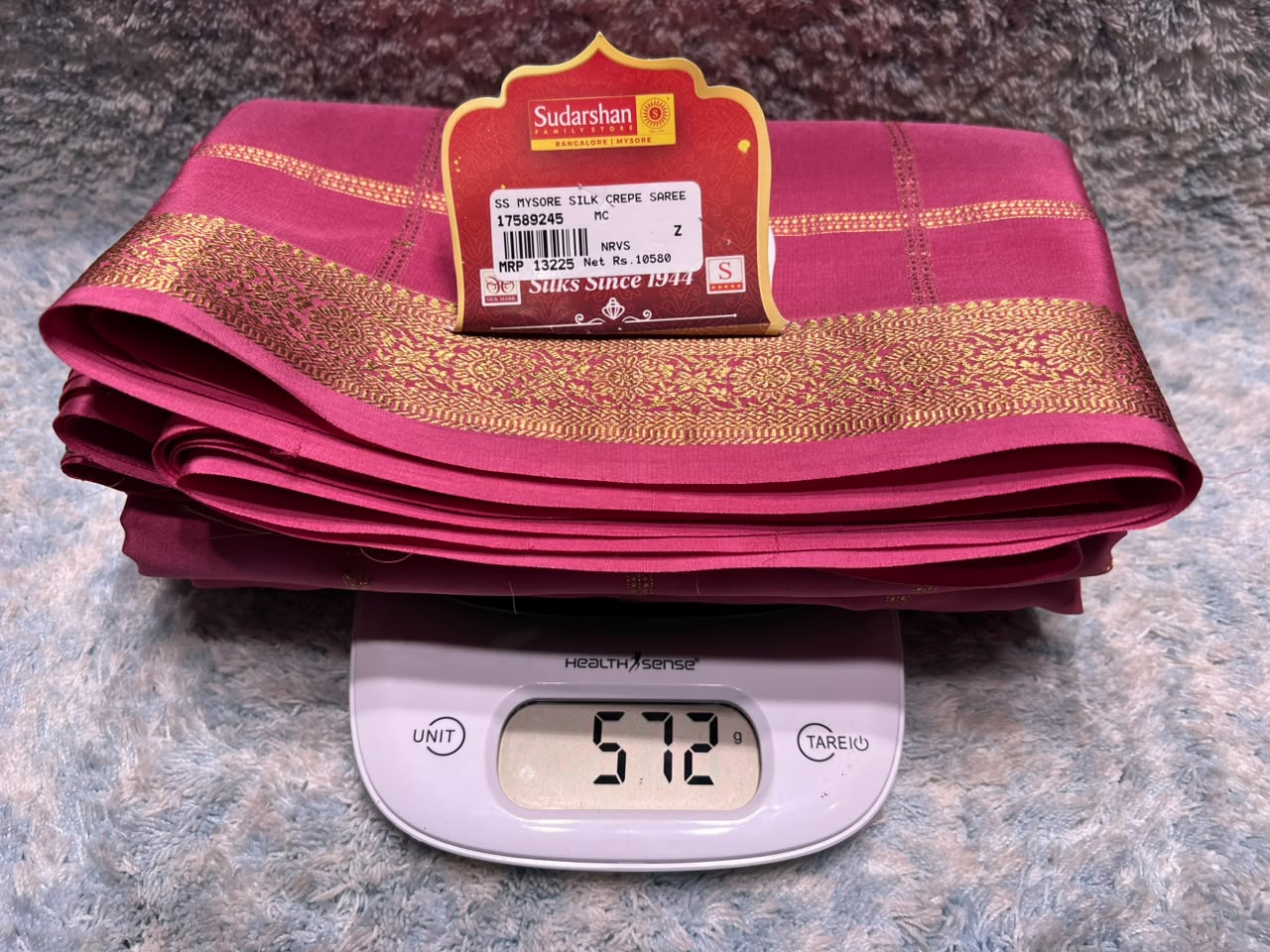 Pure Mysore Silk Saree.