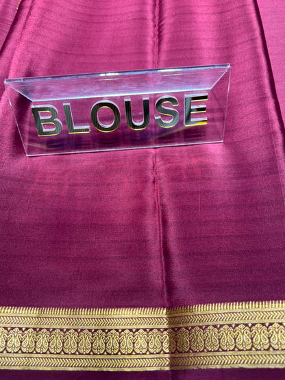 Pure Mysore Silk Saree.