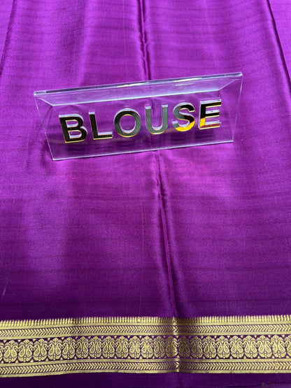 Pure Mysore Silk Saree.