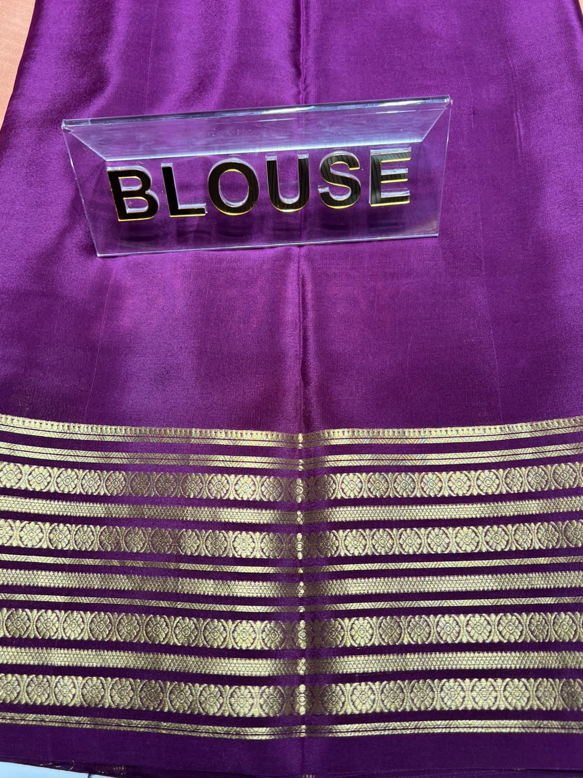 Pure Mysore Silk Saree.