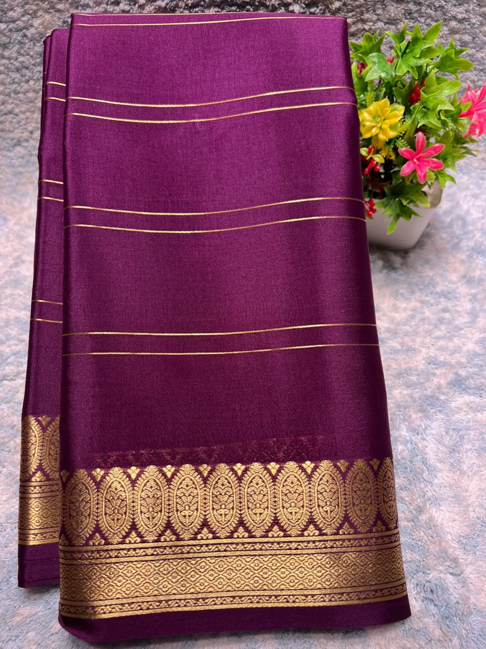 Pure Mysore Silk Saree ( 60 Grams )