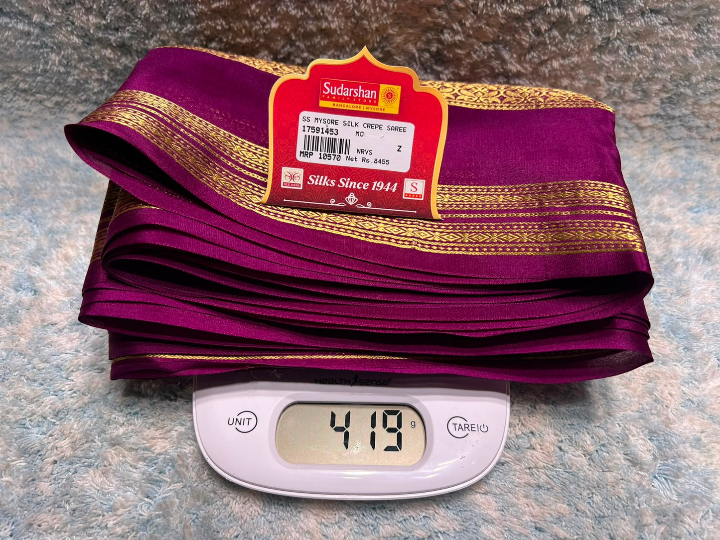 Pure Mysore Silk Saree.