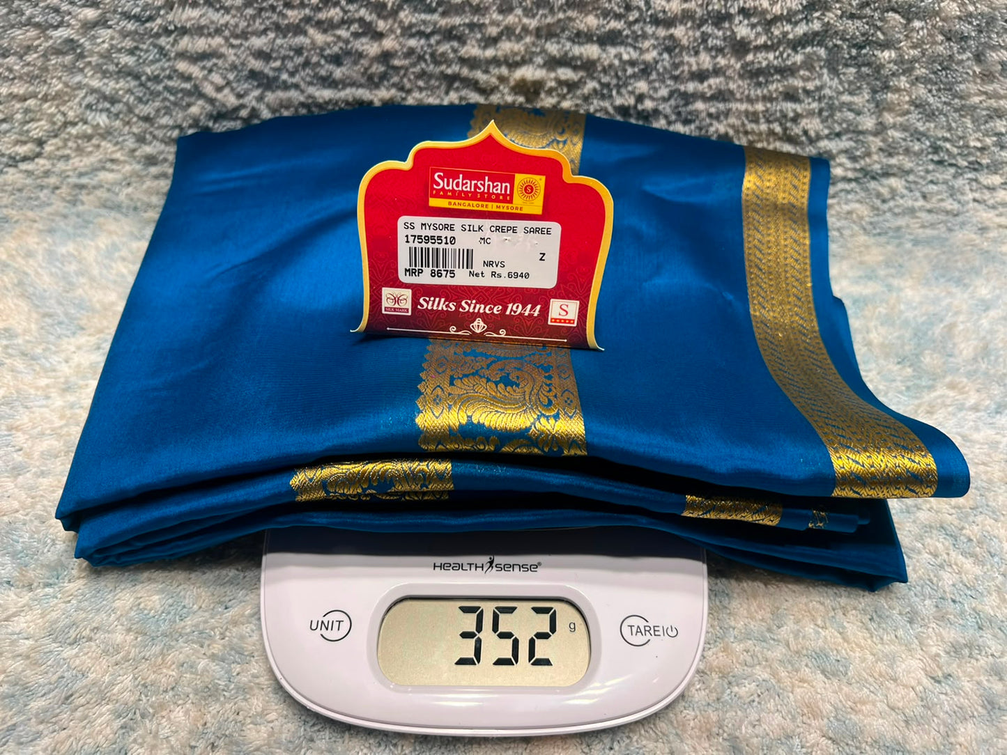 Pure Mysore Silk Saree ( 60 Grams )