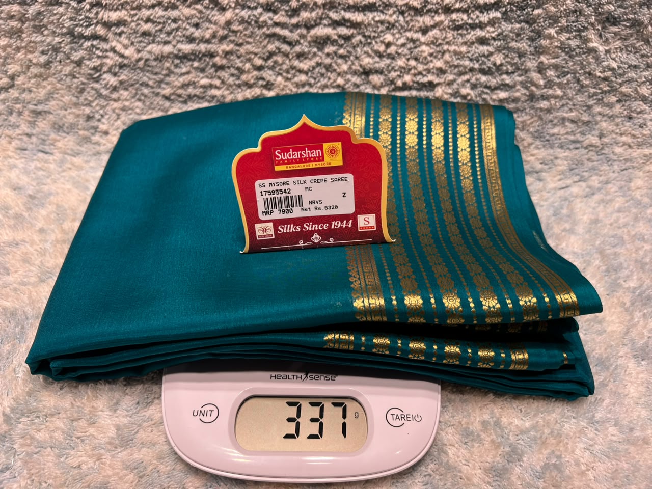 Pure Mysore Silk Saree ( 60 Grams )