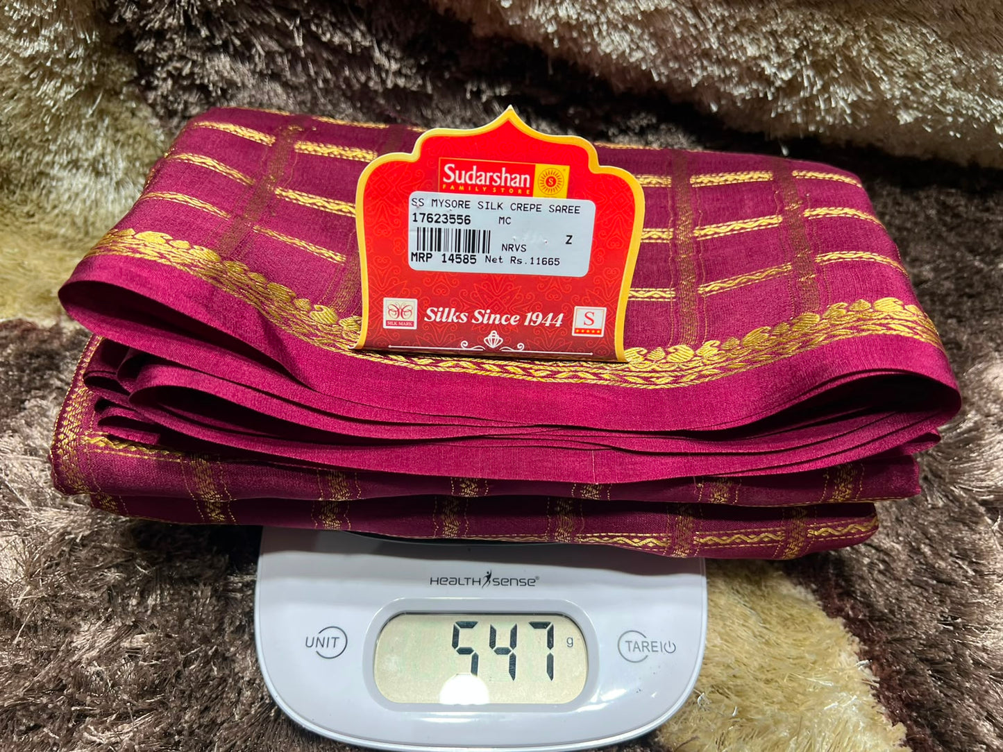 Pure Mysore Silk Saree.