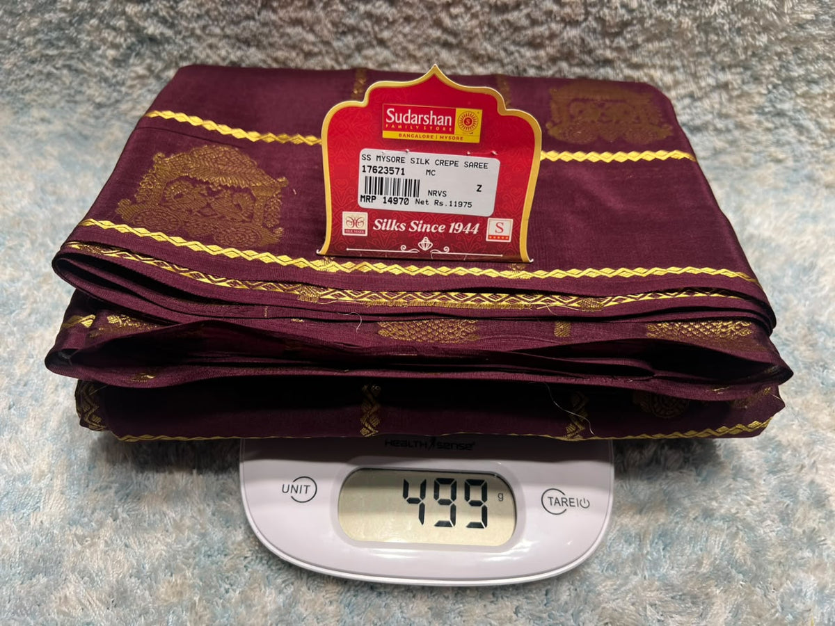 Pure Mysore Silk Saree.