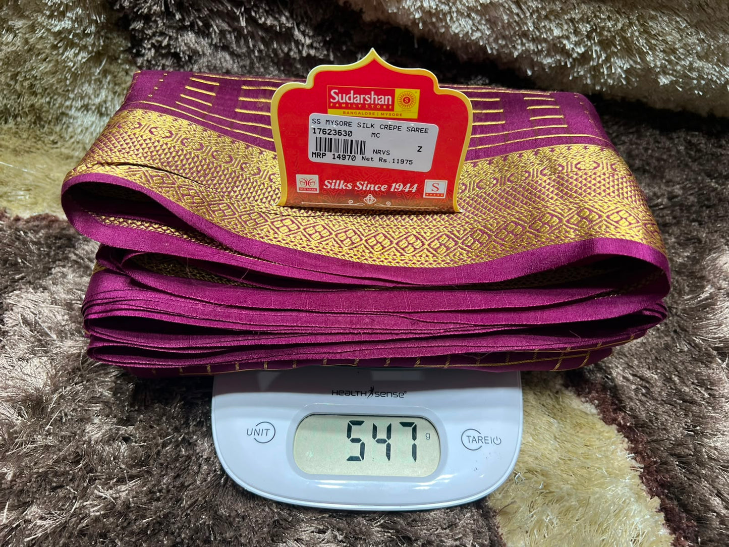 Pure Mysore Silk Saree.