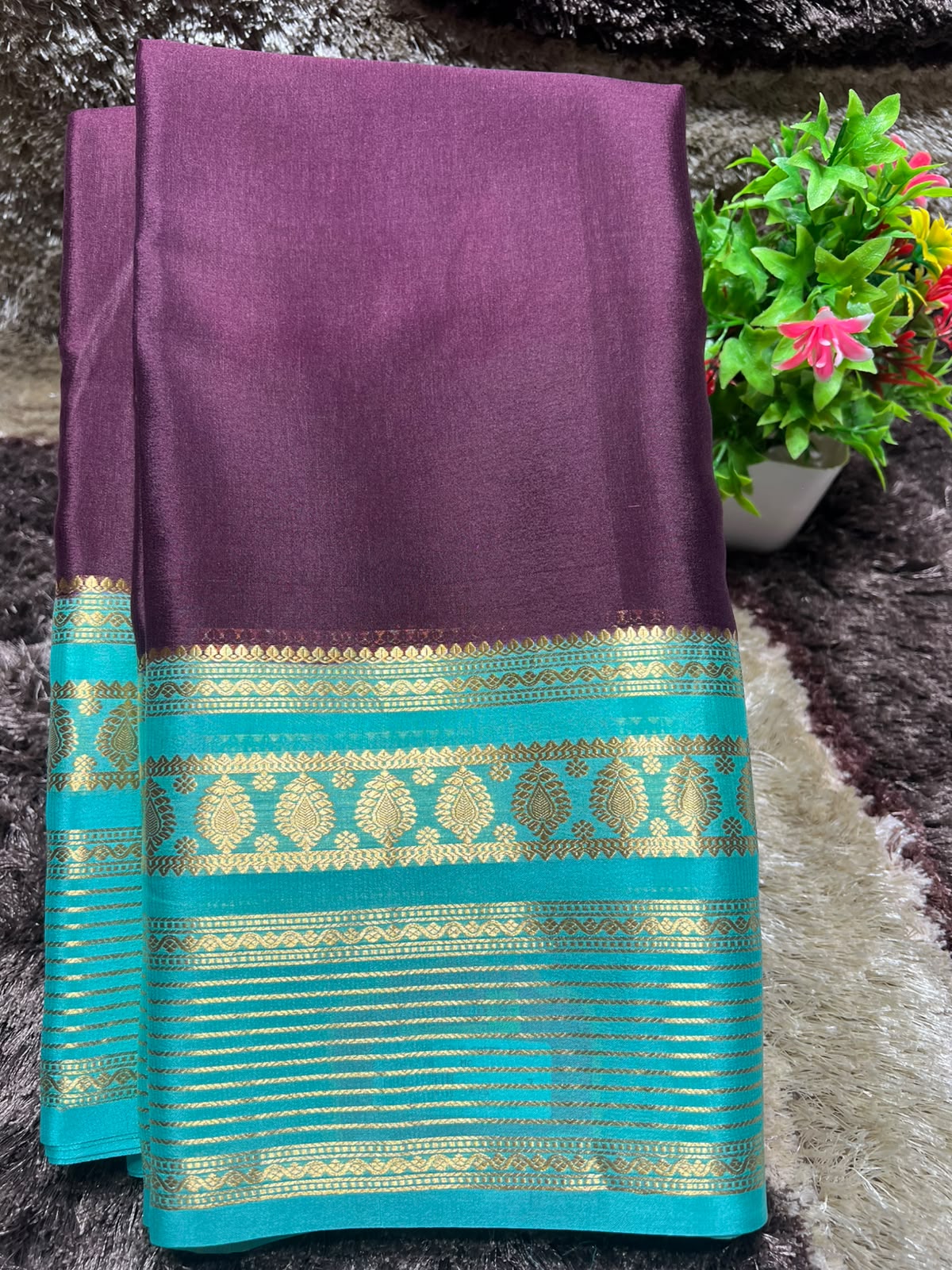 Pure Mysore Silk Saree ( 60 Grams )