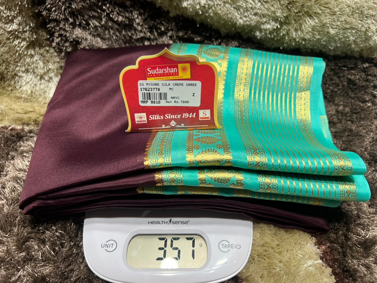 Pure Mysore Silk Saree ( 60 Grams )