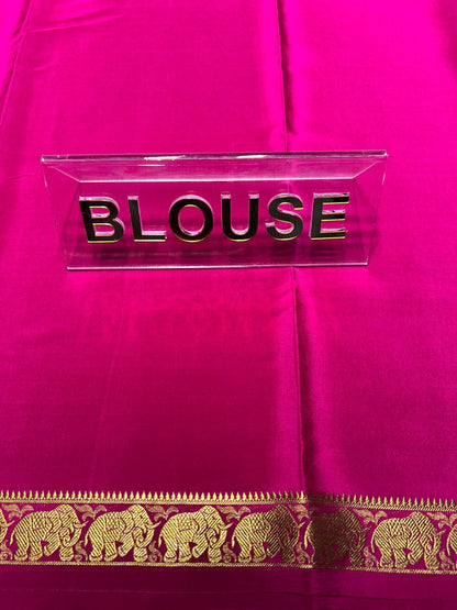 Pure Mysore Silk Saree.