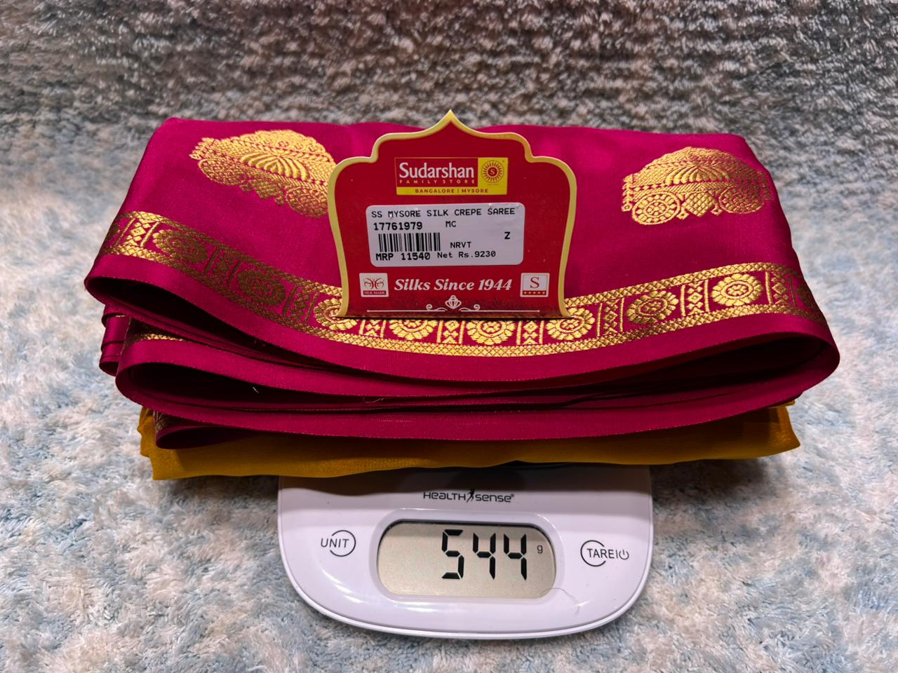 Pure Mysore Silk Saree.