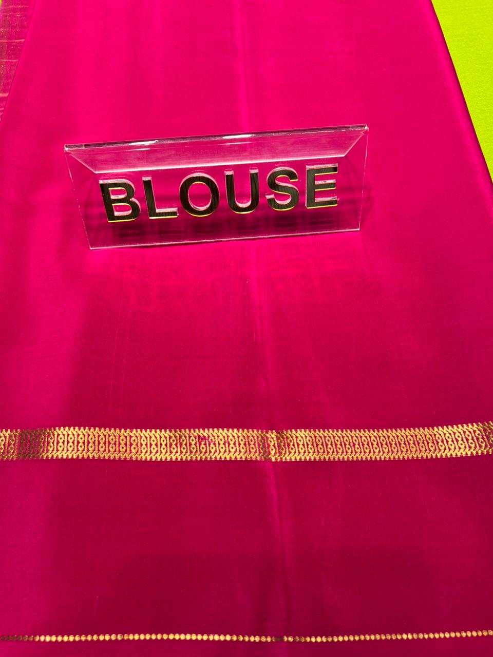 Pure Mysore Silk Saree.