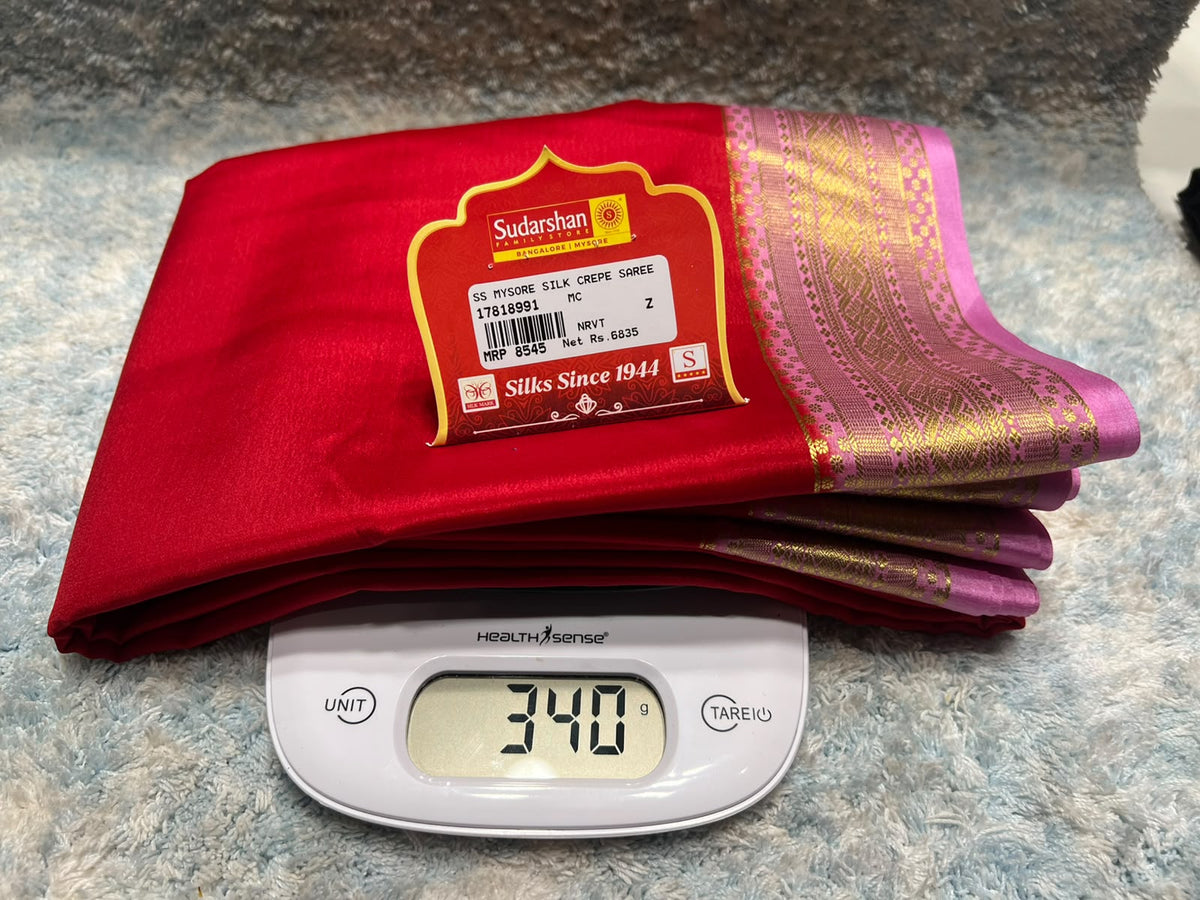 Pure Mysore Silk Saree ( 60 Grams )