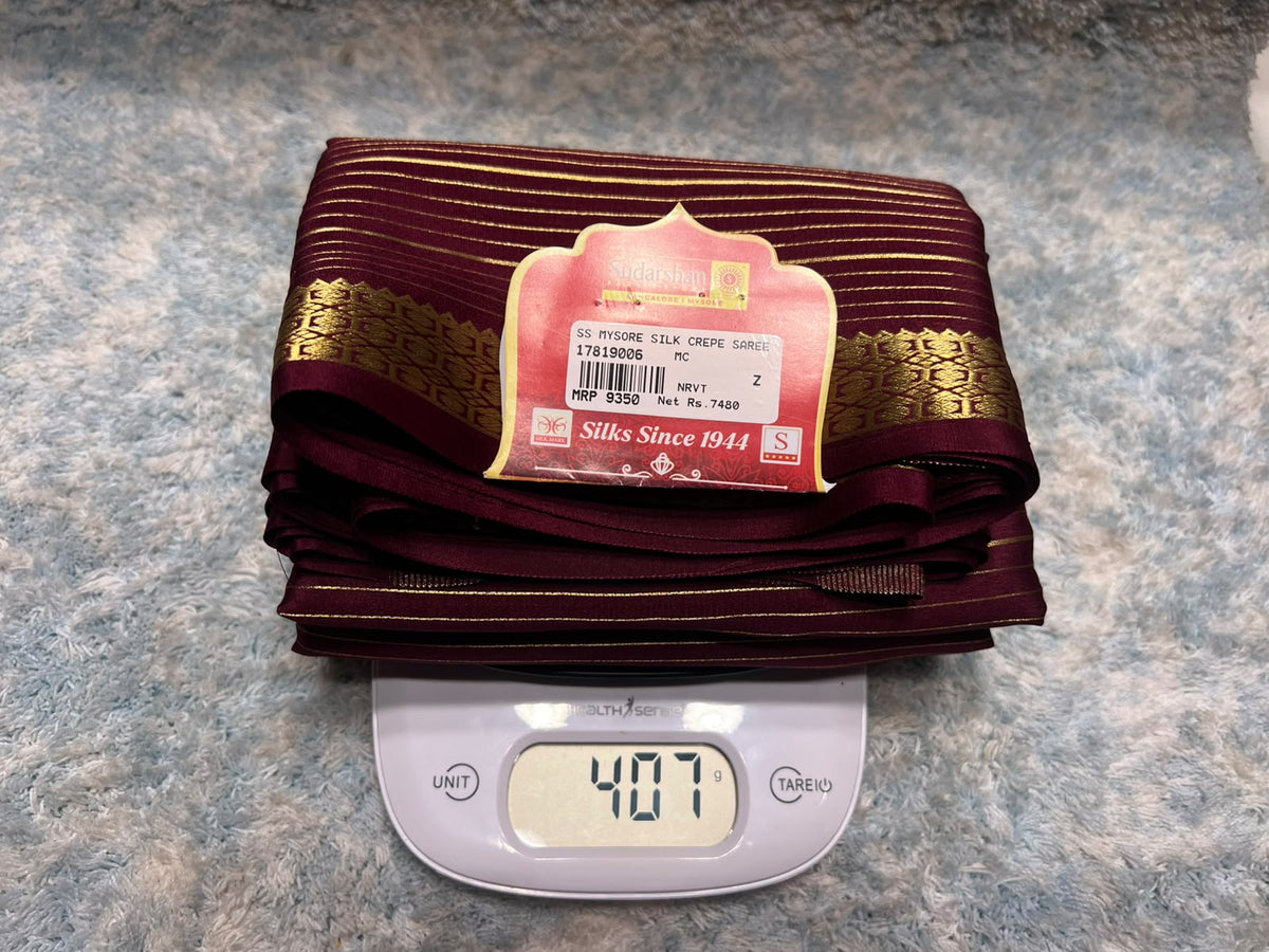 Pure Mysore Silk Saree ( 60 Grams )