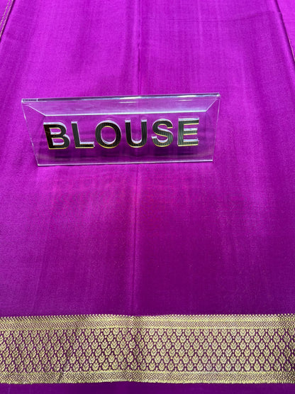 Pure Mysore Silk Saree.