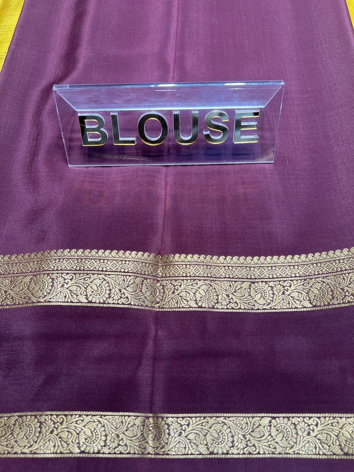 Pure Mysore Silk Saree.