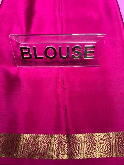 Pure Mysore Silk Saree.