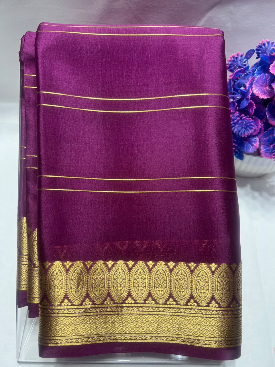 Pure Mysore Silk Saree ( 60 Grams )